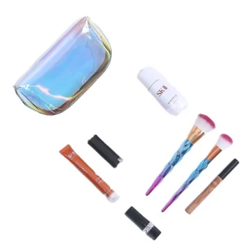 

Royalunion Custom Transparent TPU Holographic Cosmetic Bag Personalized Laser Pvc Makeup Bag