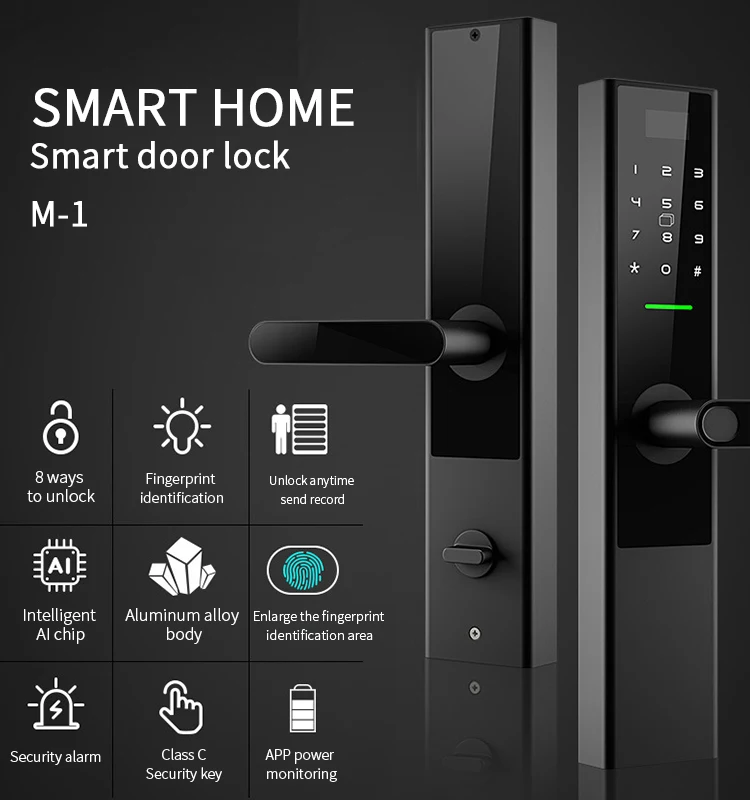 TT lock /Tuya zigbee app euro hotel smart ble 4.0 bluetooth wifi aluminum card door deadbolt lock system - ANKUX.COM