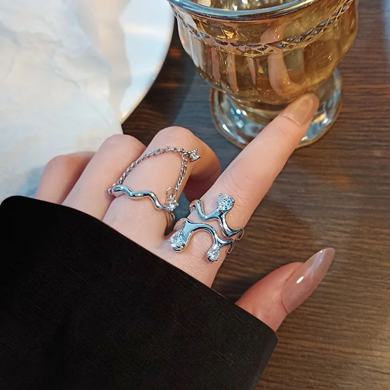

Silver Ring Adjustable Open Ring for Women