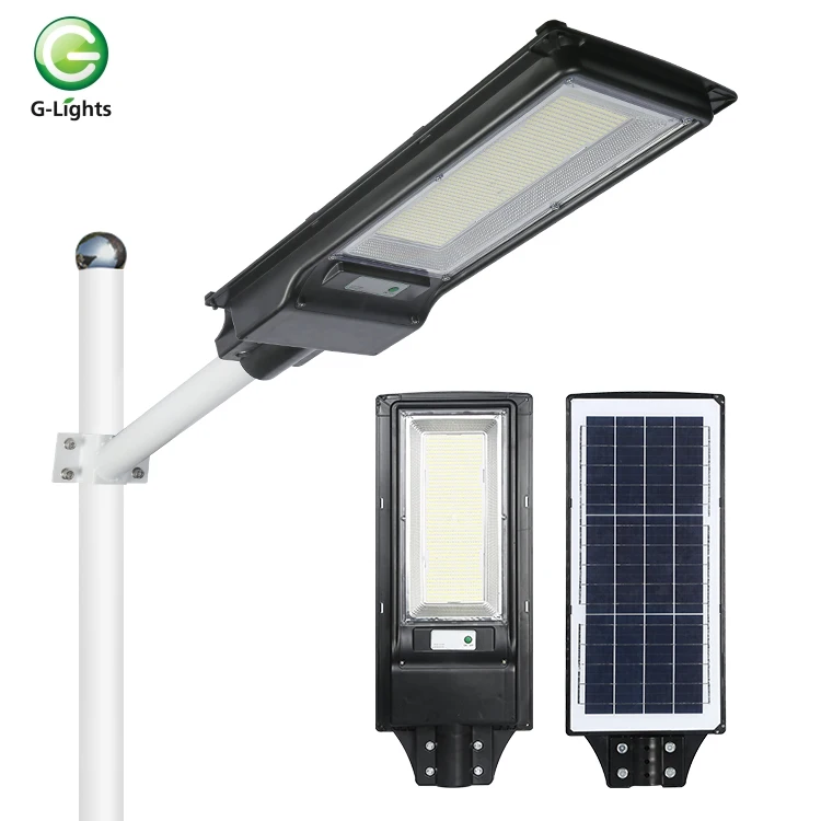 Waterproof ip65 Outdoor lighting ABS 100watt 200watt integrated all in one street solar led wall lamp