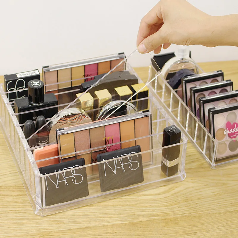 

Clear Acrylic Makeup Organizer Cosmetic Storage Box Makeup Powder Box Desktop Women Lipstick Holder organizer