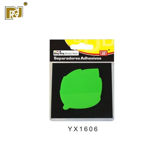 

2021 Cute Colorful Sticky Note Custom Sticky Note Leaf Shaped Sticky Note Pad Notepads, Custom color