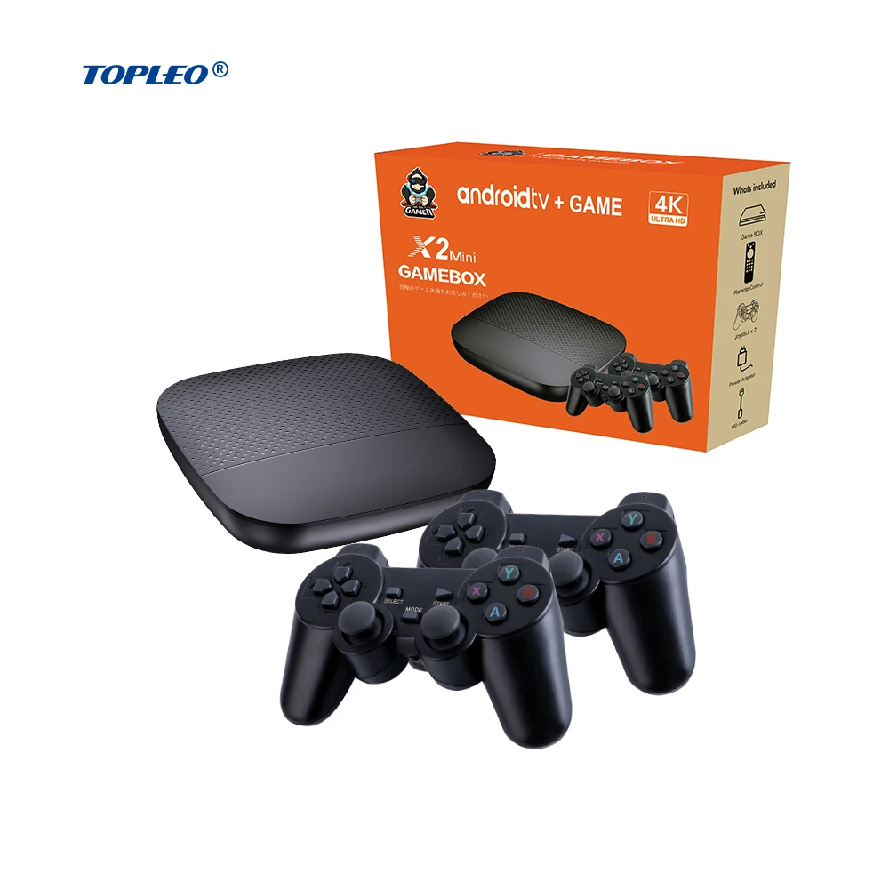 Topleo tv Box 4K HD 3D Retro Video 64GB 128GB 35000 Games Retro smart Classic tv box game console emulator game card box