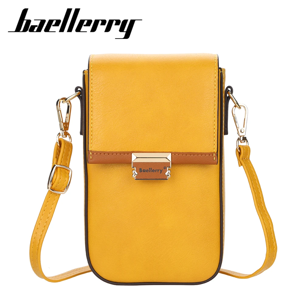 

2021 Fashion across shoulder wallet ladies pu leather Baellerry women handbags luxury phone holder, Blue,red,coffee,yellow brown,