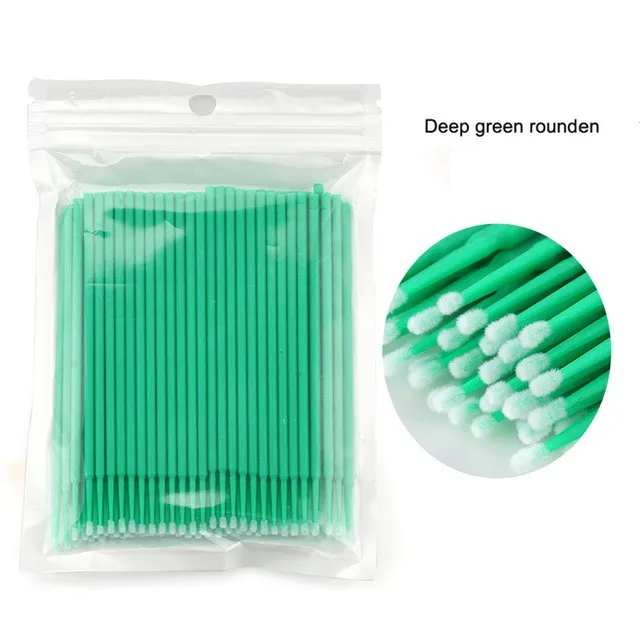 

Hot Micro Brush Disposable Eyelash Glue Cleaning Stick Eyelash Extension Stick Swab Construction Eyelash Makeup Tool, Green,purple,pink,blue