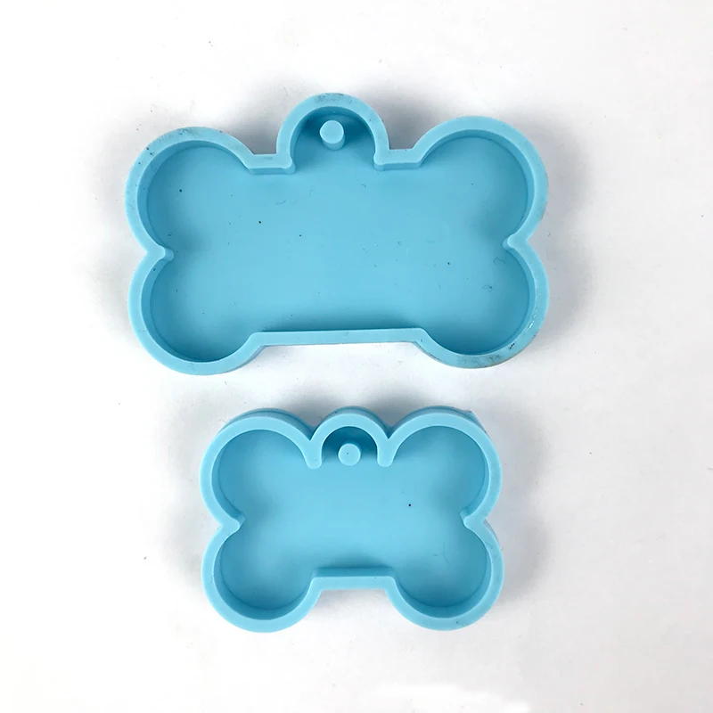 

3012 Dog necklace tag shape silicone mold for key chains Pendant moulds polymer clay DIY Jewelry Making epoxy Resin mold