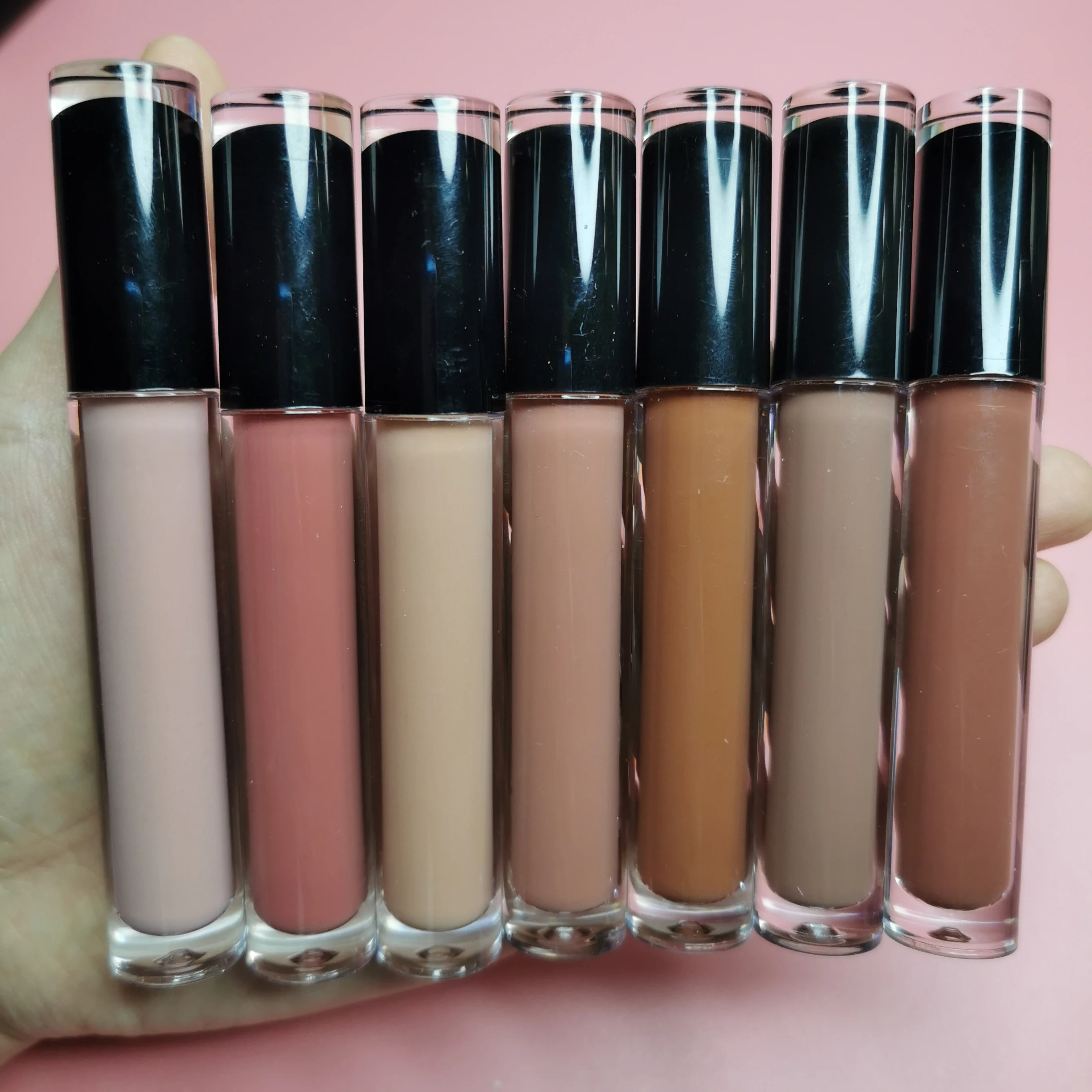 

Hottest trending high quality your own glossy clear brown liquid lipgloss private label