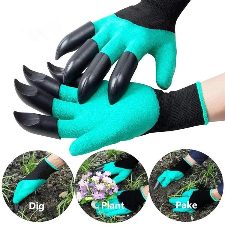 

Wholesale Garden Genie Gloves with Claws for Gardening Digging and Planting, Green and yellow
