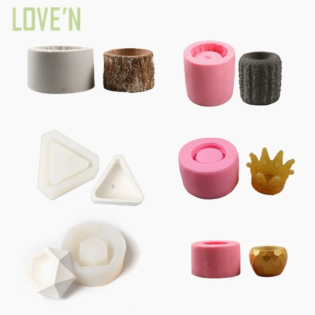 

LOVE'N LV0191P mini resin Storage indoor Office desk decoration plant succulent planter Cement Concrete plant pot silicone mold