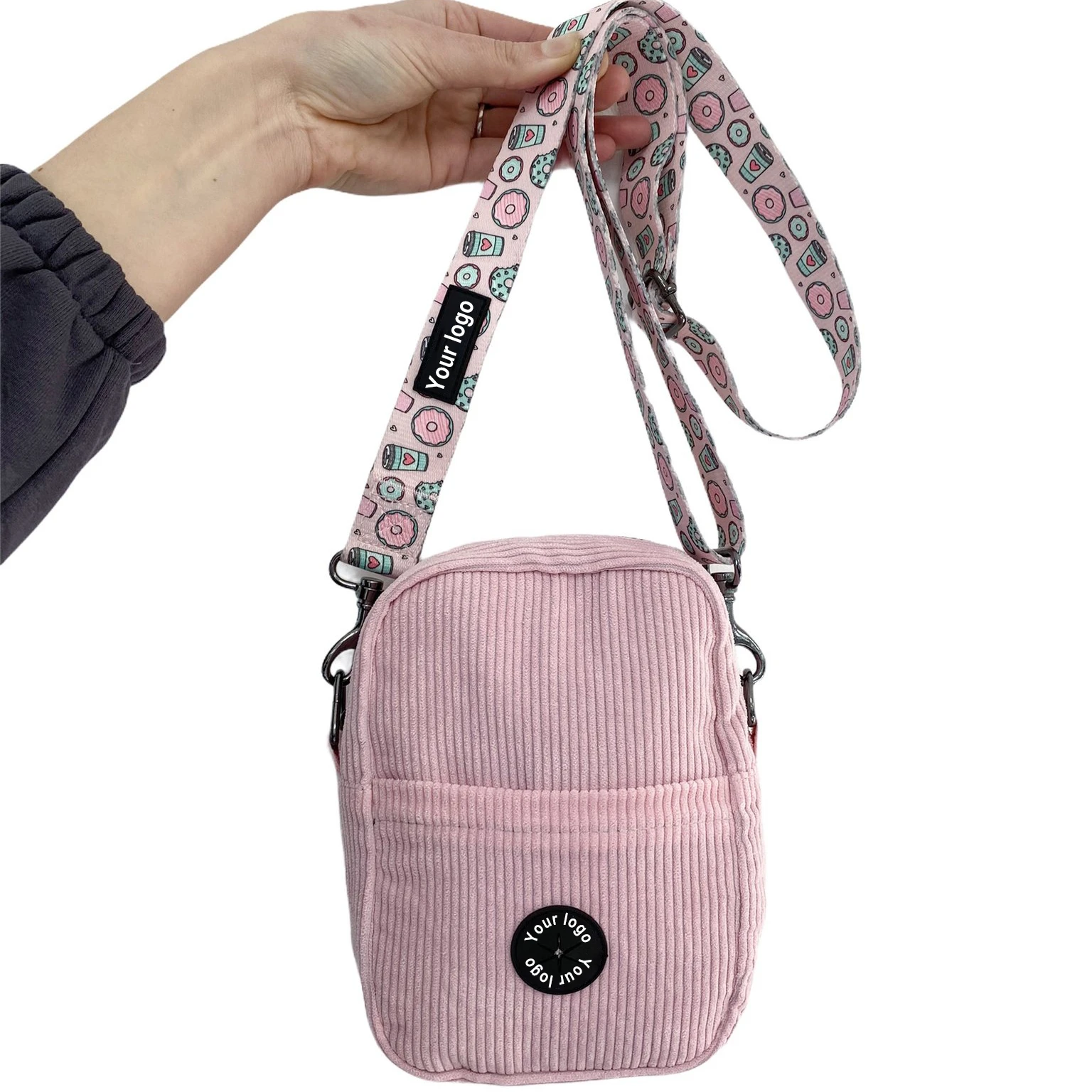 

Custom fashion outdoor nylon leather small kids canvas pet bags women men waist sling crossbody messenger shoulder bags, Customized color