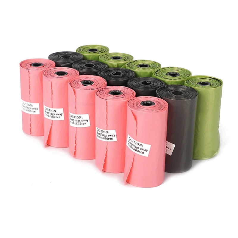 

Biodegradable portable soluble travel compostable cornstarch dog poop bags, Green/yellow/white or custom