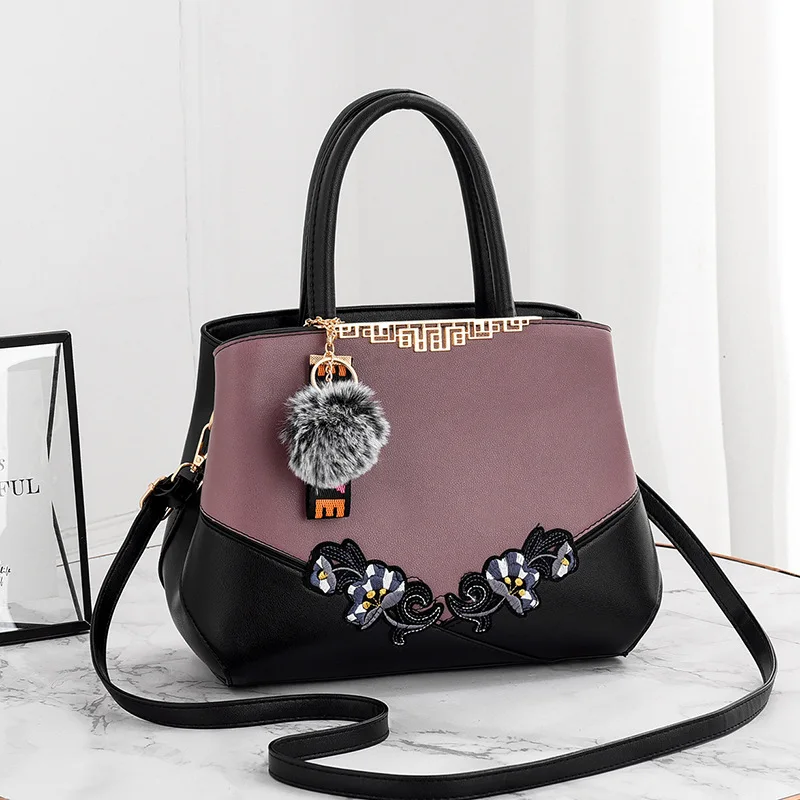 

Wholesale Custom Designer Hot Sale Fashion Handbags For Women Luxury Embroidered Flower Mom Bag Shoulder Handbag For Women