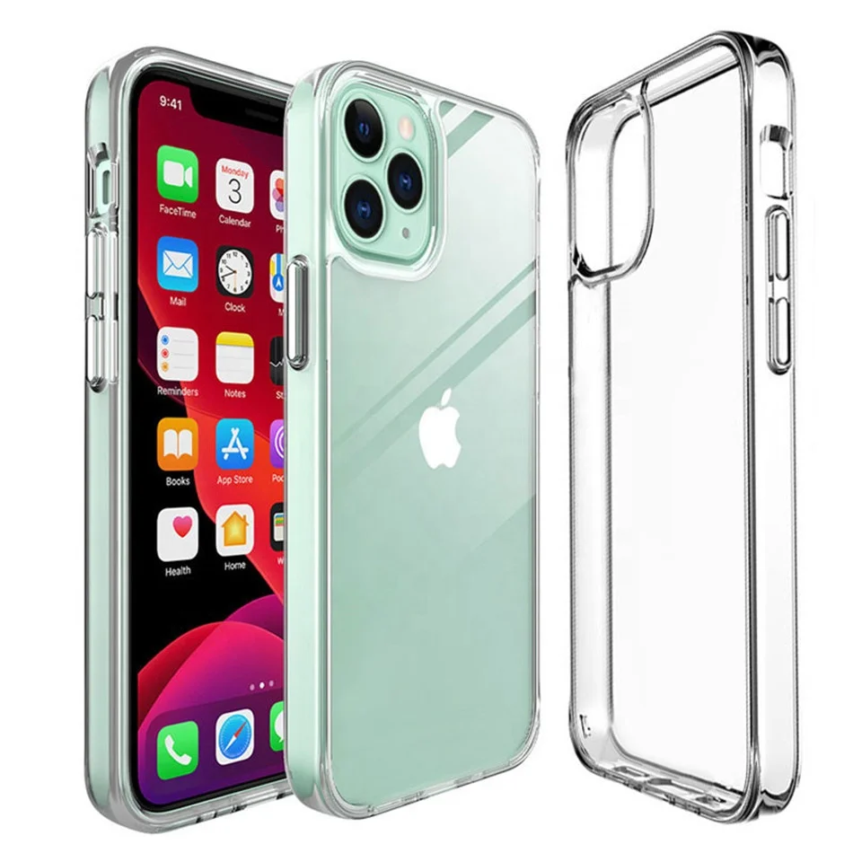 

2021 Clear Silicon Ultra Thin Soft TPU Case For iPhone X Xr Xs max for iPhone 12 pro max Transparent Mobile Phones covers