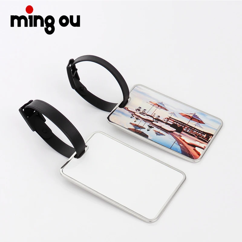 

Wholesale Luggage Care Metal Sublimation Luggage Tag, Silver