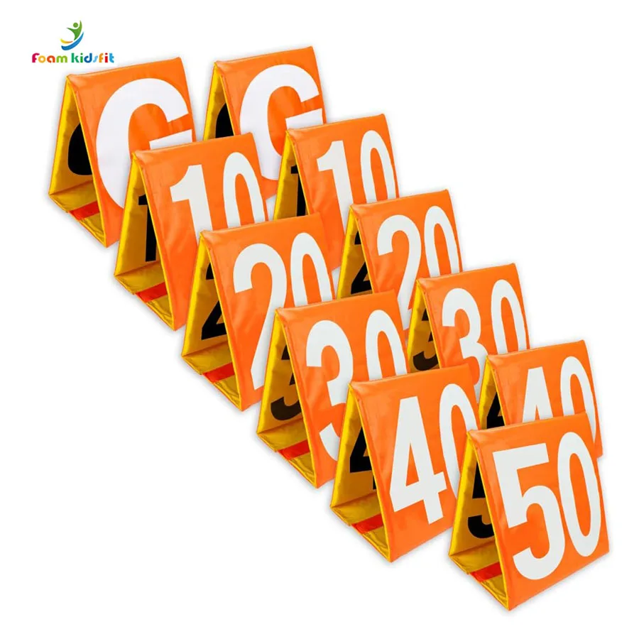 ZONWINXIN Factory Supply Customized Day & Night Football Yard Markers Full Set of 11 by Crown Sporting Goods