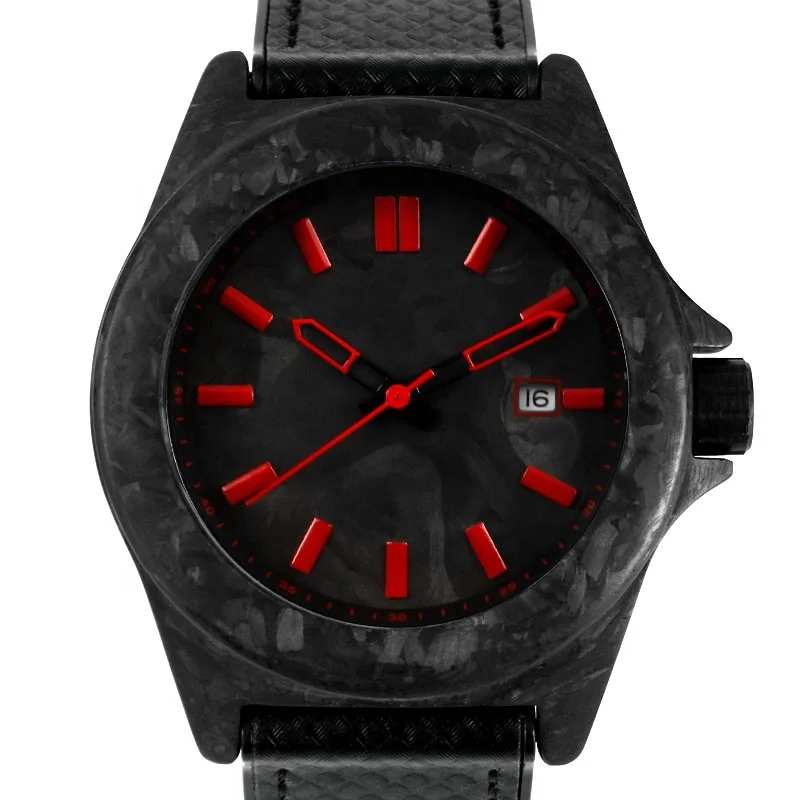 

Forged carbon fiber metal marker fashion sports watch waterproof