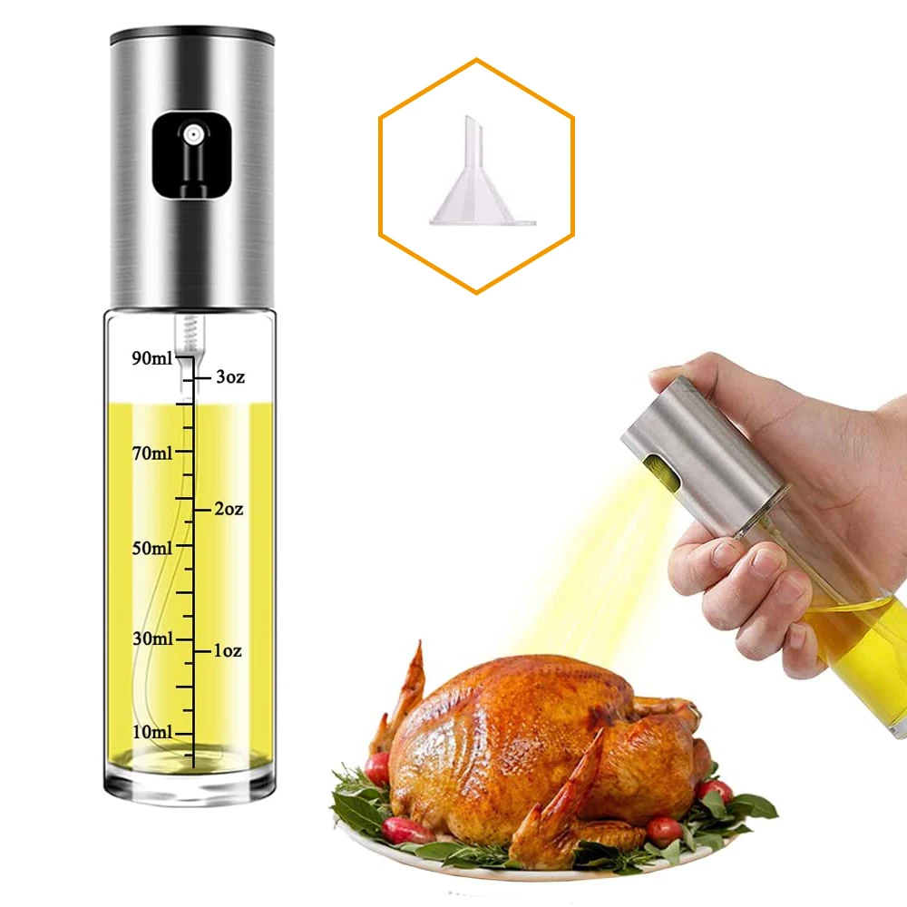 

Olive Cooking Stainless Steel Bottle Spritzer Dispenser Misto Plastic Food Kitchen Pump Glass Vinegar Oil Sprayer For Cooking