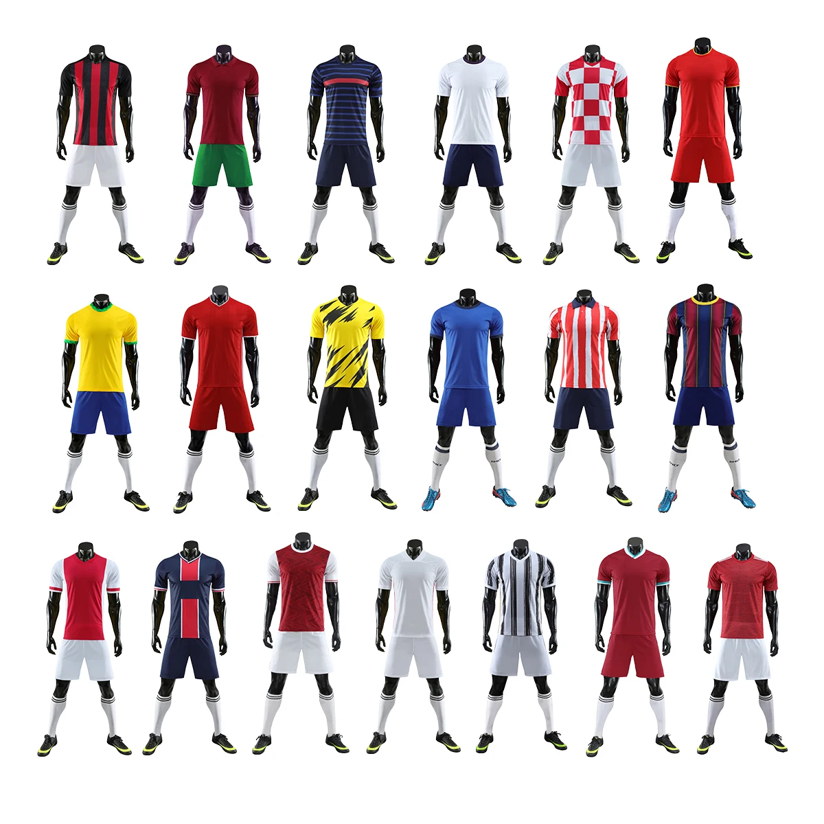 

Wholesale european soccer uniform 100% Polyester euro 2021 soccer jersey in stock