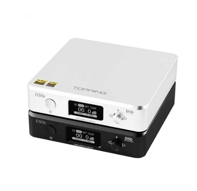 

TP-011 Topping D50S ES9038Q2M*2 32Bit/768KHz DSD512 USB DAC XMOS XU208 OPA1612 BT 5.0 HD Support LDA