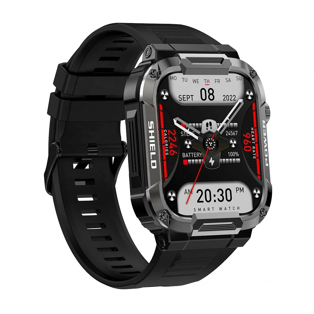 

MK66 Smart Watch 1.85 Inch Touch Screen GloryFit IP68 Waterproof MK66 Rugged Smartwatch for Men Outdoor Sports