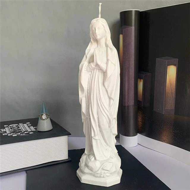 

J063 DIY Amazon sells like hot cakes Aromatherapy Virgin mary Silicone Candle Molds female torso mould candle, White