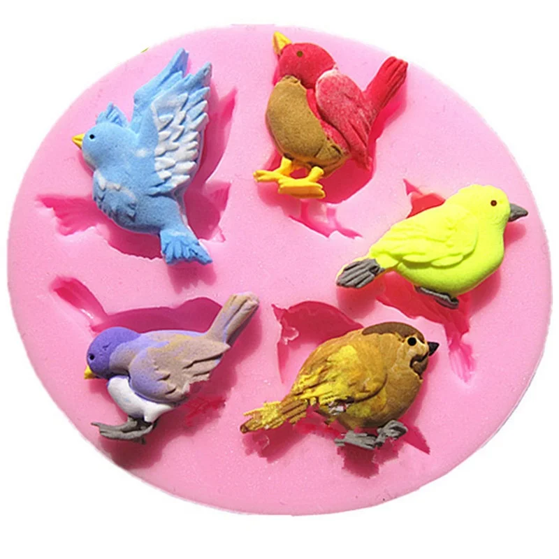 

Sugarcraft Birds Silicone Mold Fondant Mold Cake Decorating Tools Candy Clay Chocolate Gumpaste Molds Resin Clay Soap Moulds