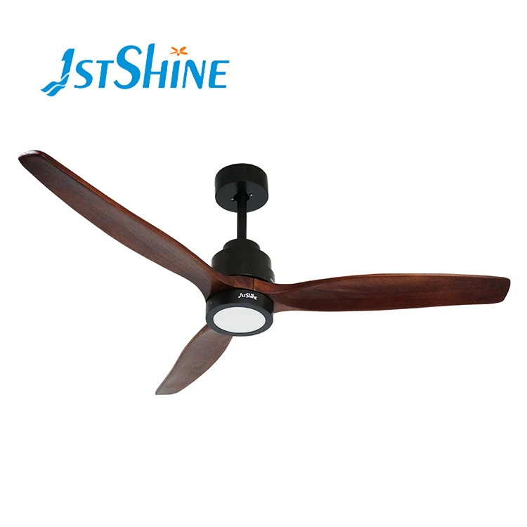 Copper/Metal/wood 52 inch real wood blades natural light designs ceiling fan