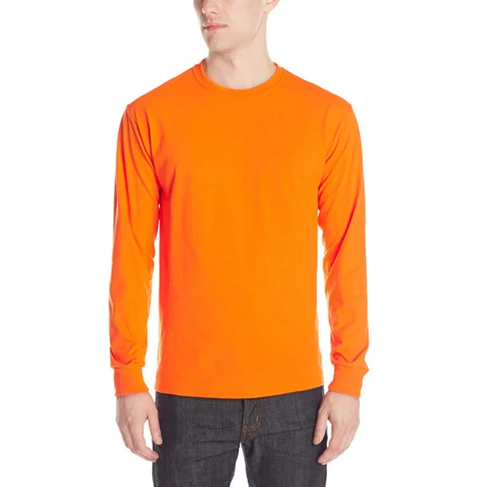 

Custom logo front and back printing long sleeve t-shirt polyester thick men streetwear t shirt, Customized color