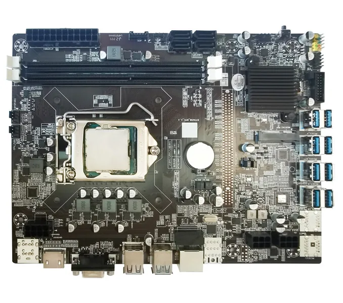 

B75 USB Support 8 Graphics Card LGA1155 DDR3 Motherboard with Processor