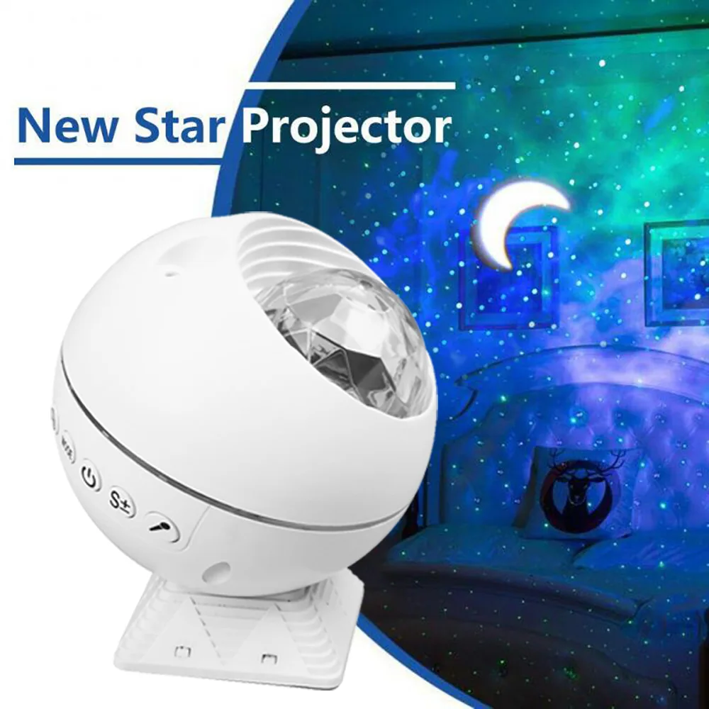 YZORA 2020 Colorful Voice Ocean lamp  Control Music USB LED Moon nebula bluetooth sky smart star projector For Kids Night Star