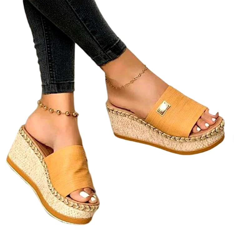 

Summer New Style Soft Slope Custom Stylish Shoes Womens Sandals 2021 Sandal Women For Sale