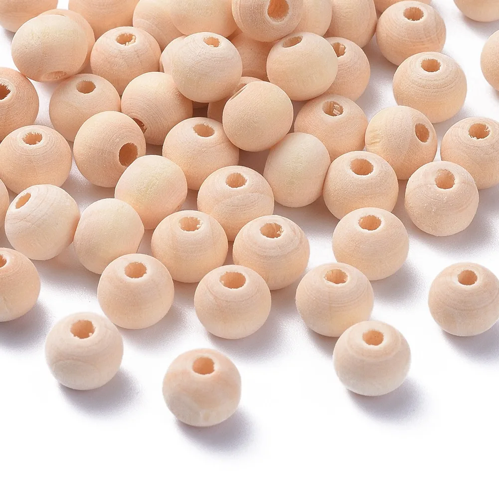 

PandaHall Lead Free Moccasin 8mm Round Bulk Wooden Beads