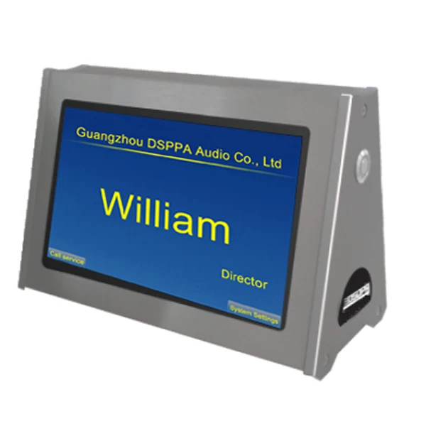 Double Sided Smart Electronic Desk Table Name Plate For Digital Audio