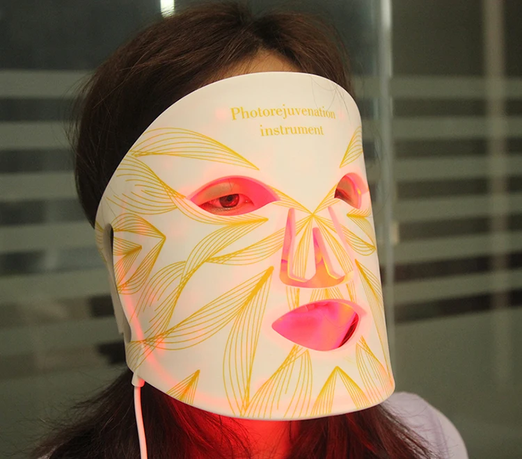 

Private label 2021 face infrared 4 colors LED light Therapy facial beauty mask