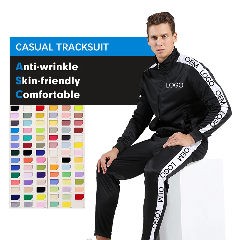 

Latest Design Wholesale Custom Sportswear Tracksuits Fitness Sweatsuit Two Piece Track Suit For Men men's sets