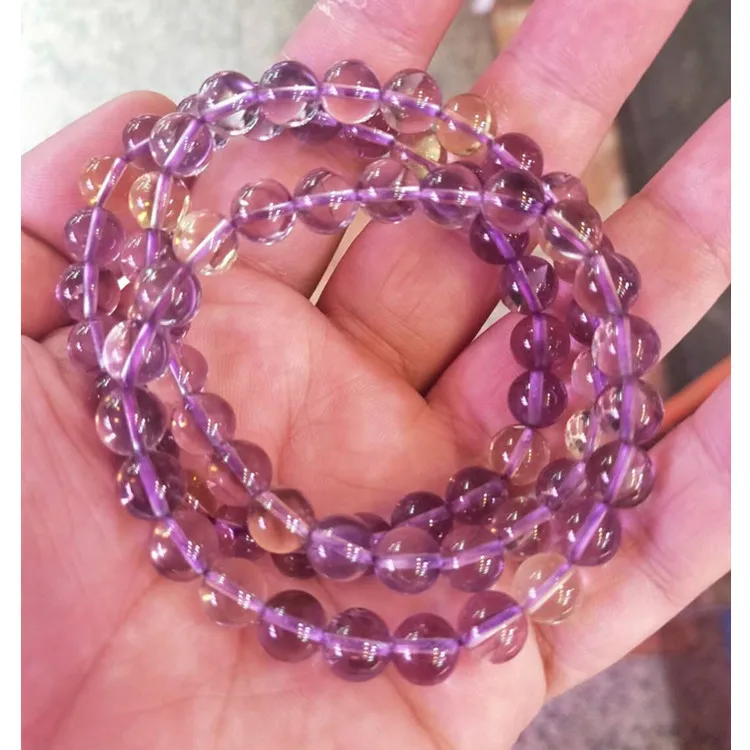 

High quality natural stone ametrine gemstone beads bracelet, As picture