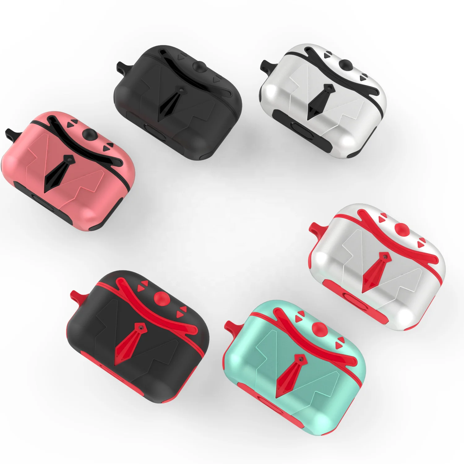 

Clown Cute Design Fashion Grip Earphone Accessories Hybrid Protective Cover Charging Headphone Case for iPhone Earphone, Multi options
