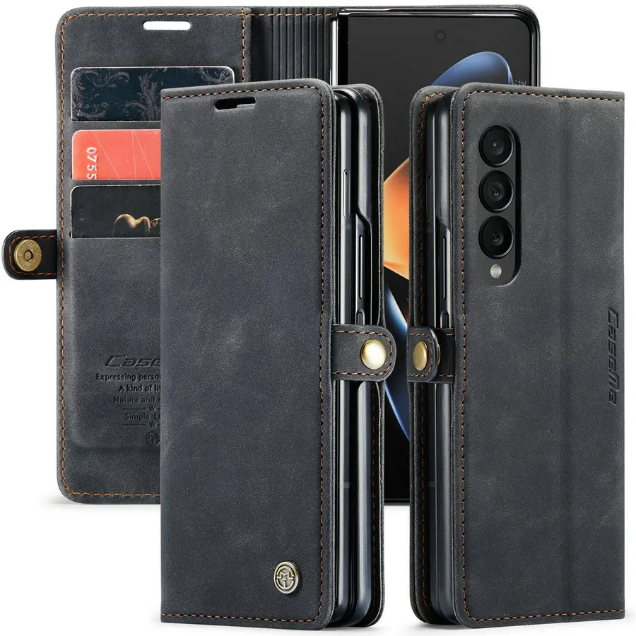 

CaseMe Luxury Smart Case For Samsung Z Fold 4 Shockproof Cell Phone Wallet Leather Cards For Samsung Galaxy Z Fold 4 3 2 Case