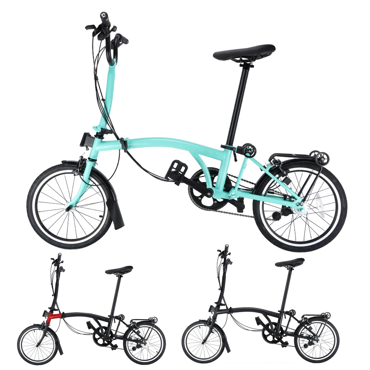 

Hot Sale brompto Tri-Foldable 16 Inch 6 Speeds brompt Folding Bike City Bike SUNHIRA