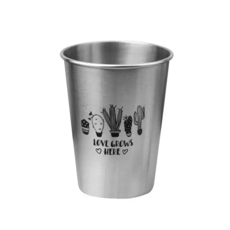 

Laser Printing 350ml Single Wall 304 Stainless Steel Drinking Cup For Kids