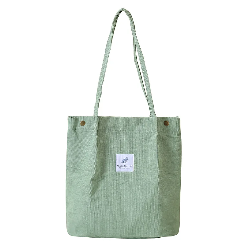 

New corduroy handbag Large capacity multi-functional portable shopping bag
