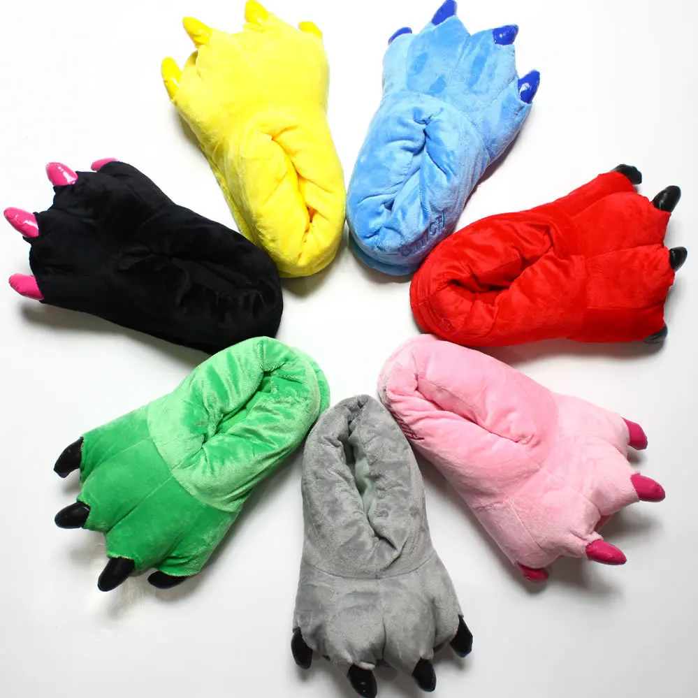 

2021 Fashion Winter Warm Home Indoor House Shoes Casual like Dinosaur claw Plush Slipper For Woman, Optional