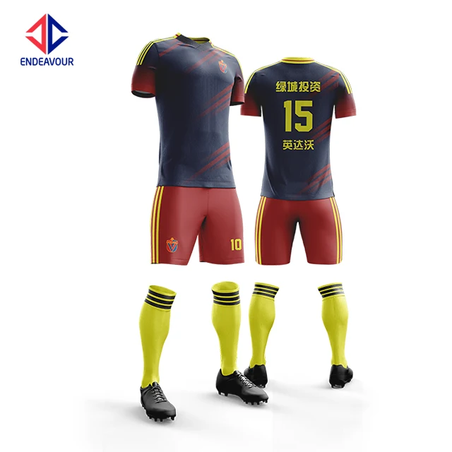 

Custom 100%polyester sublimation soccer uniform, Custom pantone color