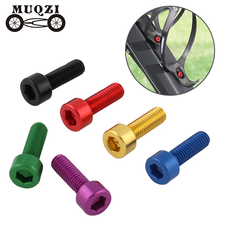 

MUQZI Bottle Cage Bolt M5 MTB Road Fixed Gear Folding Bicycle Bottle Holder Screw