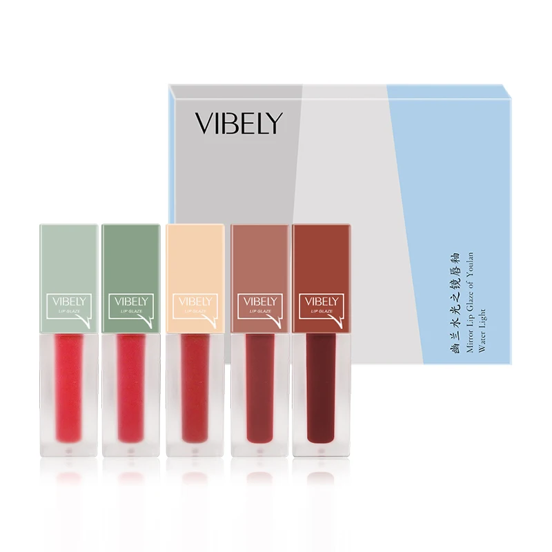 

2019 High Pigment 20 Colors Private Label Waterproof Lipgloss Make Your Own Lip Gloss, 5 colors/set
