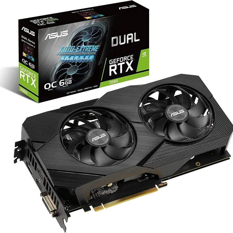 

For ASUS GeForce RTX 2060 Duai EVO OC 6G GDDR6 Graphics Cards RTX2060 Video Card