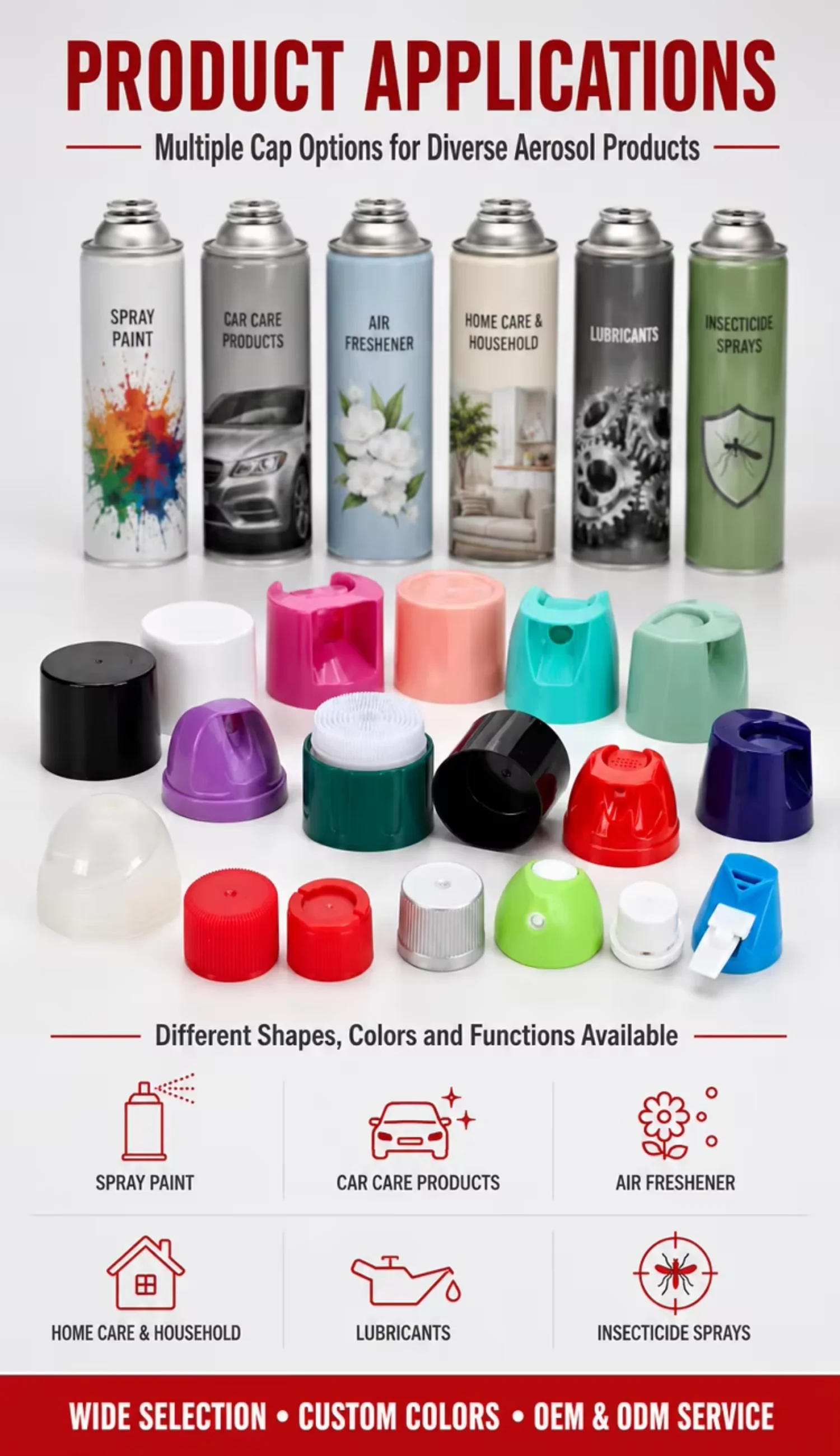 211 Double Shell Non-Spill Aerosol Can Plastic Cap White Tall Over-cap for Use with 3 Piece Straight Wall Can Chemical