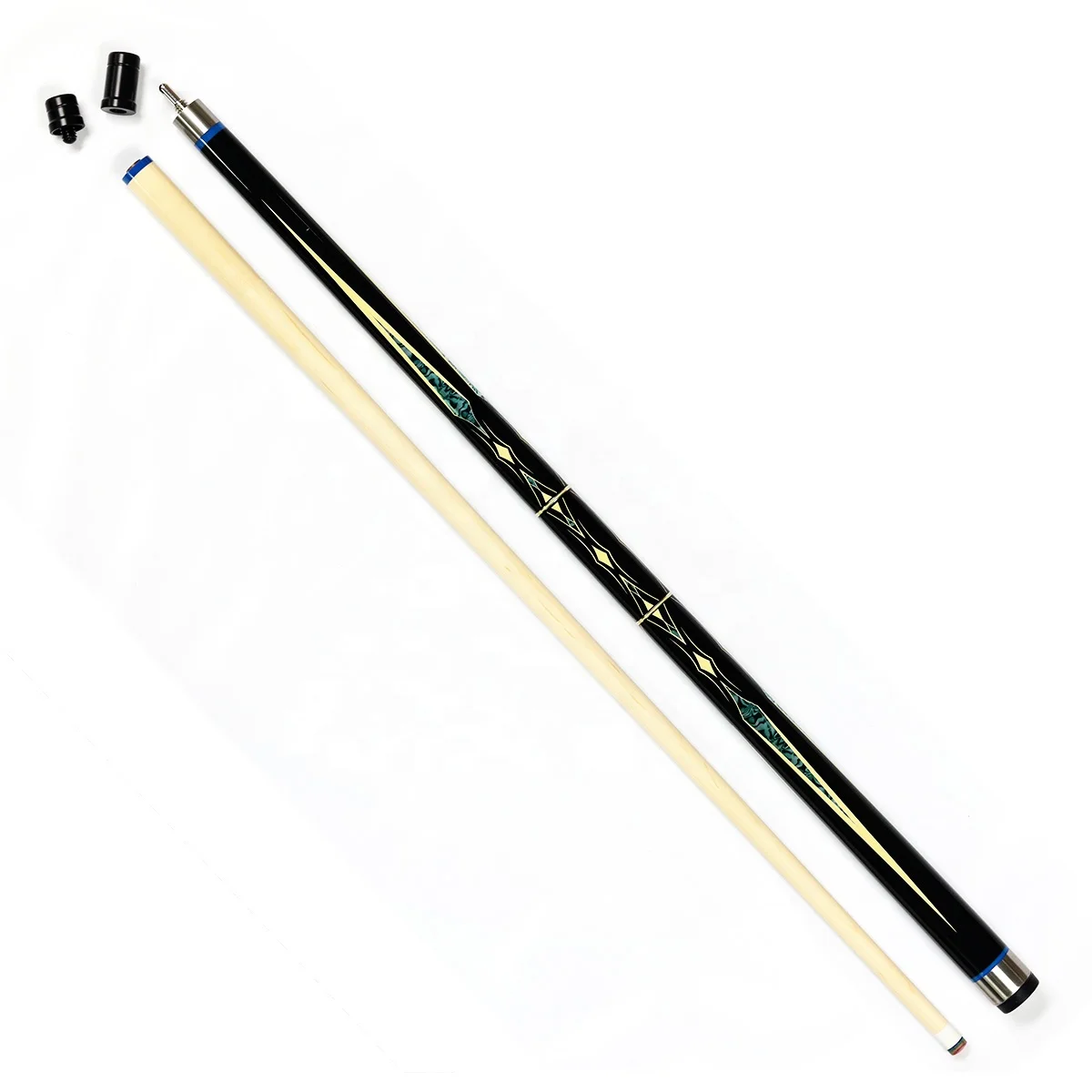 High-end Canadian Maple Wood 1/2 Billiard Pool Cue Sticks 58 Inch Length High -tech Painting Grip Muti Layered 12.5mm Tip