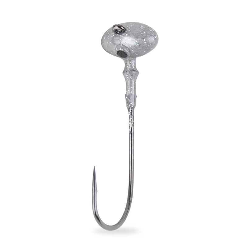 

Mustad FH898 Olive Strength Lead Jig Ball head Head Tackle Live Bait Fishing Hooks, Primary lead as picture