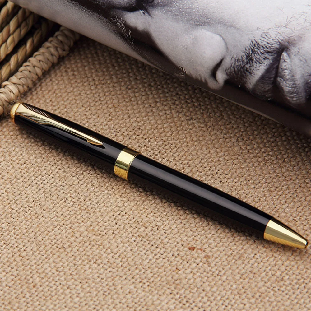 Heavy Custom Logo Metal Ball Point Ballpoint Parker Hotel Black Pen ...